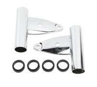 Motorcycle Headlight, Mounting Bracket Polished Stainless Steel Rubber Fork Tube Headlight Bracket for Z50 Z50A Z50J Z50R Mini Trail Monkey Bike Replacement Pair