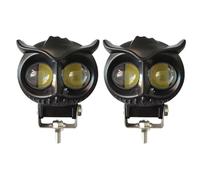 Motorcycle Headlight - Owl Shaped LED Lamp, Shock Resistant and Weather Resistant Lighting Unit, Steering Adjustable Beam | Automotive Decorative Utility Setting