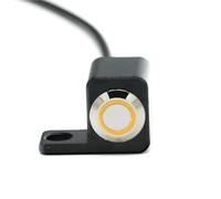 Motorcycle headlight switch 12V Motorcycle Switch 10mm Mirror Mount Motorbike Headlight Hazard Brake Fog Lights Manual-return Switch Motorcycle Switch Handlebar Switch(Left Orange Manual)