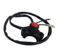 Motorcycle headlight switch 1PC Universal 22MM Self-Return Manual-Return Motorcycle Switches Power Start Kill Fog Light Button Motorcycle Momentary Switch Handlebar(Manual-Red)