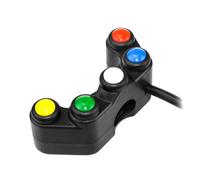 Motorcycle headlight switch 5 Button/7 Button Motorcycle 22mm Handlebar Control Switch Button For Headlight Turn Signal Fog Light Horn ON OFF Start Kill Killer Stop Switch(5 Button Switch)