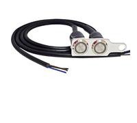 Motorcycle headlight switch Double Head Stainless Steel Motorcycle Switch ON-OFF Handlebar Adjustable Mount Switches Button 12V Fog Light Handlebar Ignition Switch Button(B Red)