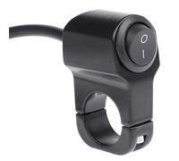 Motorcycle headlight switch Motorcycle 22 Mm Handlebar Headlight ON/OFF Switch For Scooter Aluminum Alloy 2-Wire Black Light Waterproof Switchs 12V Push Stop Switch