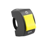 Motorcycle headlight switch Motorcycle On/Off Switch Handlebar 2-Wire Headlight Switch Connector 12V Easy Installation Motorcycle Accessories Handlebar Ignition Switch(Yellow)