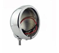 Motorcycle Headlight Universal 4.5 inch Bottom Mount Headlight LED Headlamp Light Cover Bucket Housing Lighthouse Shell Fog Passing Front Headlight Led(Chrome 3)