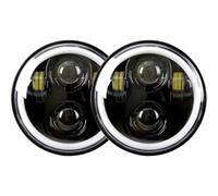 Motorcycle Headlights 2 Pcs 5 3/4" Motorcycle Headlamp 5.75 Inch LED Headlight For Triumph For Rocket Iii 3 For Speed Triple For Street Triple For Thunde Front Spot Light(40w black with halo)