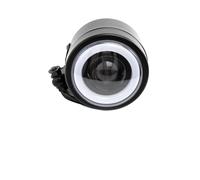 Motorcycle Headlights For Bobber Chopper Motorcycle Chrome/Black Metal Retro LED Passing Driving Headlight Fog Light(Black)