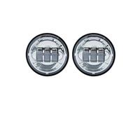 Motorcycle Headlights For Classic FLHR Road King For Dyna 1 Pair 4.5“ 4 1/2 Inch Motorcycle LED Fog Passing Auxiliary Light(Chrome2)
