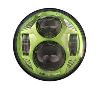 Motorcycle Headlights For Sportster For Touring Rebel 300 500 51W 5.75 Inch LED Motorcycle Headlight Hi/Lo Beam Headlamp Chrome 1 Pcs(Green)