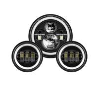 Motorcycle Headlights For Touring Electra Glide Road King For Street Glide 7inch LED Headlight 4.5inch Fog Lights 7"Bracket Ring Parts(7inch and 4.5inch B7)