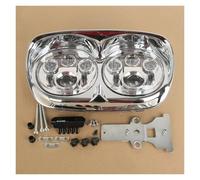 Motorcycle Headlights For Touring For Road For Glide For FLTR For CVO For Road For Glide For Ultra 1998-2013 5 3/4" LED Headlight Projector Lamp Headlamp(Chrome)