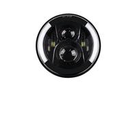 Motorcycle Headlights For Touring For Ultra Classic Electra 7 Inch LED Motorcycle Headlight With Adapter Headlamp(50w black with DRL6)