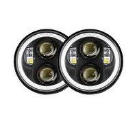 Motorcycle Headlights For Triumph For Rocket Iii 3 For Speed For Triple For Street For Triple 5 3/4" Headlamp For Iron 883 For Dyna 2PCS 5.75 Inch LED Headlight Projector LED Headlight(2 PCS Black)
