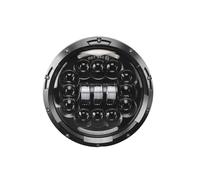Motorcycle Headlights For Ultra Classic Electra Glide For Street Fat Boy Road King 7 Inch Motorcycle LED Headlight Motorbik Headlamp(90w Black8)