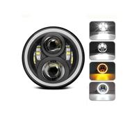 Motorcycle Headlights Headlight For Motorcycle 7Inch Round DRL Turn Signal Halo LED Headlamp 40W 60W 80W 90w(60W full halo14)