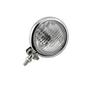 Motorcycle Headlights Universal Motorcycle H4 Bulb Headlight Round Retro 12V Headlamp High/Low Beam Head Light(Chrome)