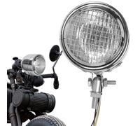 Motorcycle Headlights - Vintage Alloy Shell Retro Headlamps, Front Lighting | Bright Round Beam For Daily Night Riding Outdoor Camping Driving Maintenance Restoration Cruiser Cafes Custom