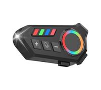 Motorcycle Headphones - Motorcycle Communication Systems,Colorful Light Voice Assistant Earphone Noise Cancellation for Cycling, Skilling, Outdoor, ATV, Snowmobile Riding