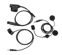 Motorcycle Headset Mic Kit with Adapter Walkie Talkie Helmet Earpiece for Baofeng 9R PLUS