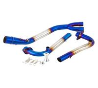 motorcycle heat shield For Y&amaha T-MAX Tmax 500 530 2010-2016 Motorcycle Exhaust Full System Middle Pipe Link End Silencers(Blue)