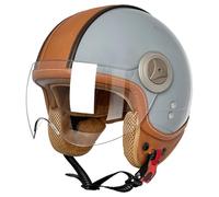 Motorcycle Helmet, Adult Open-Face Helmet Vintage, Retro 3/4 Open Face Motorcycle Half Helmets, ECE/DOT Approved Motorbike Crash For Adults Men And Women J,XL