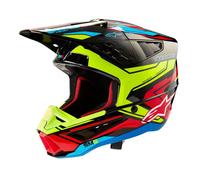 Motorcycle Helmet ALPINESTARS SM5 Action 2 Ece - Black/Yellow Fluo / Red Vivo G
