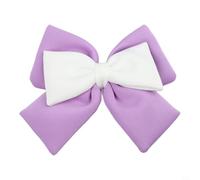 Motorcycle Helmet Bow Decoration, Cute Cloth Ribbon Accessory for Scooter Helmets, Quality ABS Material with Double-Sided Tape, For Easy Install, Various(Purple +)