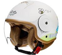 Motorcycle Helmet Children Girl Boy Child Jet Helmet with Visor Moped Helmet Kids Scooter Bicycle Helmet Quick Release Removable Washable ECE B