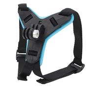 Motorcycle Helmet Chin Mount Bracket for DJI Osmo Action 3 2 Camera and Mobile Phones, Light Anti Slip Motorcycle Helmet Chin Strap Holder, Dual Layer Straps (Blue)
