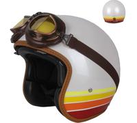 Motorcycle Helmet Classic Open Helmet ECE-Approved Helmets for Men and Women Helmet for Adults Four Seasons Retro Helmet Moped Helmet Scooter Helmet C,S55~56