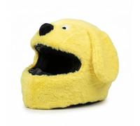 Motorcycle Helmet Cover, Crazy Funny Cartoon Plush Helmet Protector, Full Face Integrated Dust Cover, Funny Riding Gear Present, Easy Install for Men Women (Dog)