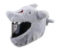 Motorcycle Helmet Cover, Funny Shark Shape Motorcycle Helmet Cover Sleeve, Plush Motorbike Helmete Protective for Full Face Helmete, Personalized Plush Animal Helmetcover