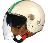 Motorcycle Helmet Double Mirror Half Helmet Retro 3/4 Half Helmet Various Styles Four Seasons Helmet ECE Certified Helmet Unisex with Double Visor Scooter Helmet D3,M56~57CM