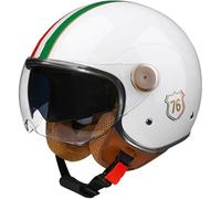 Motorcycle Helmet Double Mirror Half Helmet Retro 3/4 Half Helmet Various Styles Four Seasons Helmet ECE Certified Helmet Unisex with Double Visor Scooter Helmet B3,M56~57CM