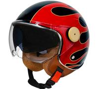 Motorcycle Helmet Double Mirror Half Helmet Retro 3/4 Half Helmet Various Styles Four Seasons Helmet ECE Certified Helmet Unisex with Double Visor Scooter Helmet D3,M56~57CM