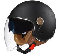 Motorcycle Helmet Double Mirror Half Helmet Retro 3/4 Half Helmet Various Styles Four Seasons Helmet ECE Certified Helmet Unisex with Double Visor Scooter Helmet C3,M56~57CM