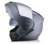 Motorcycle Helmet ECE Approved Flip Up Modular Motorcycle Helmet Stylish and Cool Motorcycle Full-Face Helmet for Cruisers Mopeds Motocross C,XL=(61-62CM)