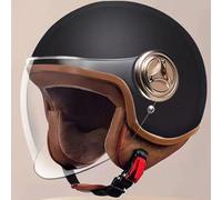 Motorcycle Helmet ECE-Certified for Men and Women for Scooters Mopeds Mopeds and Scooters Retro Helmet Design Half-Shell Helmet Simple Style A