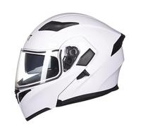 Motorcycle Helmet Flip Up Full Face Integrated Helmet Adjustable Chin Strap for Secure Fit Suitable for Cruisers Mopeds Motocross Multiple Colors Available D,M=(57-58CM)
