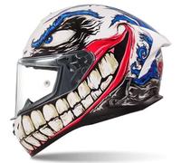 Motorcycle Helmet Full Face Helmets for Adults Full Face Helmet Moped Helmet 190° Field of Vision Racing Style with Aerodynamic Spoiler ECE Certified Scratch-Resistant Visor A2,L55~56CM