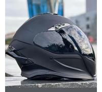 Motorcycle Helmet Full-Face Motorcycle Helmet Racing Style ECE Certification with Aerodynamic Spoiler Scratch-Resistant Visor 190° Field Winter Full-Face Helmet A,L59-60CM