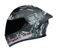 Motorcycle Helmet Full Face,Unisex Adult Cool Rider Equipment Four Seasons New Street Touring, Motocross Racing Man Woman Double Lens Sun Visor Impact-resistant F,XL(61-62cm)