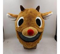 Motorcycle helmet,funny plush,motorcycle fluffy helmet cover,Gifts. Gift-giving, protective accessories for full face helmet (helmets not included) (Fawn)