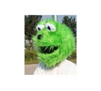 Motorcycle helmet, funny plush, motorcycle fluffy helmet cover, Protection Accessories Stuffed Animal Plush (Helmet Not Included)(Green)