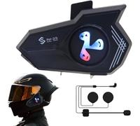Motorcycle Helmet Headset - Wireless Communication System | Voice Assistant Colorful Light Waterproof Noise Cancellation Earphone for Outdoor Riding Skilling, Snowmobile, Women, MeDurable and Fashion