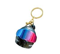 Motorcycle Helmet Keychain - Light Up | 3D Metal Keyring