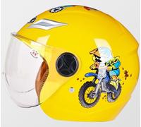 Motorcycle Helmet Kids Bike Helmet for Children Electric Lightweight Full Face Helmet Four Seasons with Sun Visor Boys Girls for 3-12 Years Old D,48-55cm