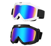 Motorcycle Helmet Lens, Lievermo Dirt Bike Goggles, Motorcycle Goggles, 2 Pack ATV Goggles, Riding Goggles, Ski Goggles, Windproof Glasses, Racing Helmet Goggles for Adults Men Women Youth Kids (Black