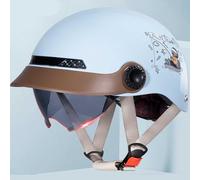 Motorcycle Helmet Motocross Helmets 3/4 ABS Helmets Interchangeable Lens ECE-Approved Comfortable Motocross Helmet for Youth & Adults A,54~60cm