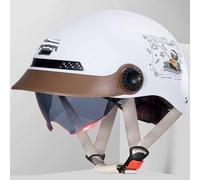 Motorcycle Helmet Motocross Helmets 3/4 ABS Helmets Interchangeable Lens ECE-Approved Comfortable Motocross Helmet for Youth & Adults A,54~60cm